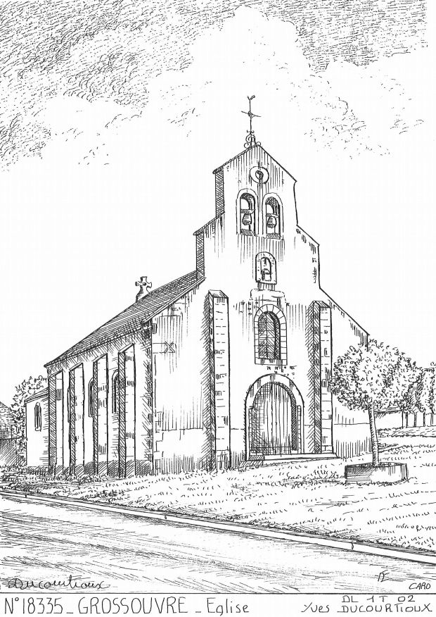 N 18335 - GROSSOUVRE - glise