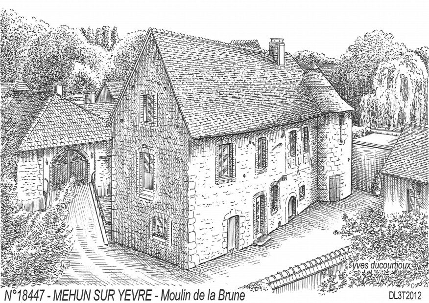 N° 18447 - MEHUN SUR YEVRE - moulin de la brune