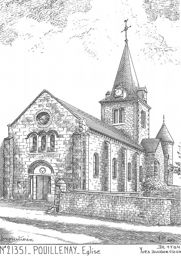 N 21351 - POUILLENAY - église