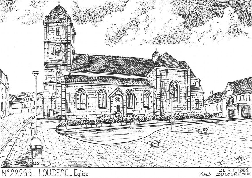 N 22295 - LOUDEAC - église