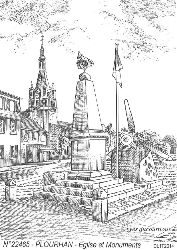 N 22465 - PLOURHAN - église et monuments