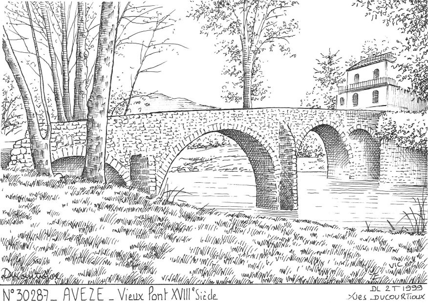 N 30287 - AVEZE - vieux pont XVIIIè siècle