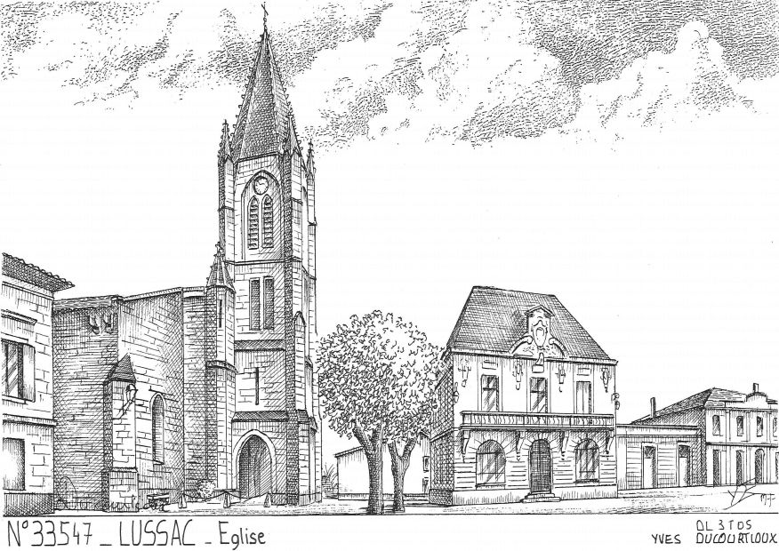 N 33547 - LUSSAC - église