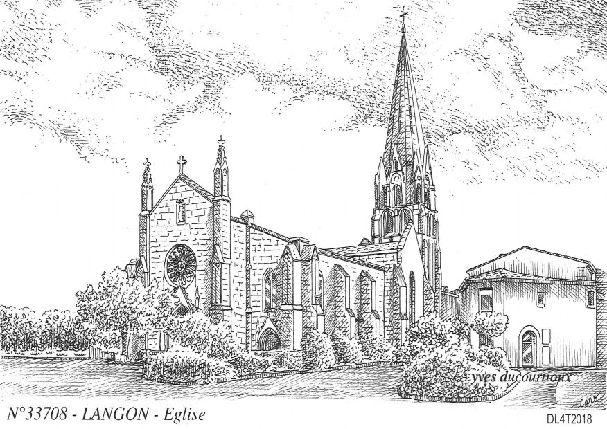 N 33708 - LANGON - église