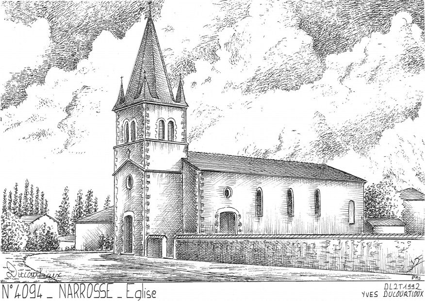 N 40094 - NARROSSE - église