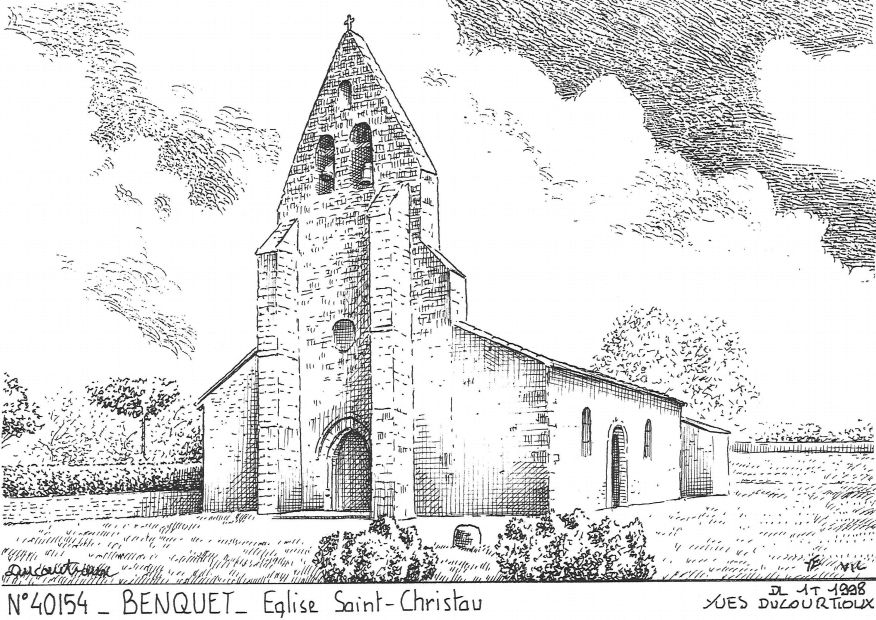 N 40154 - BENQUET - église st christau