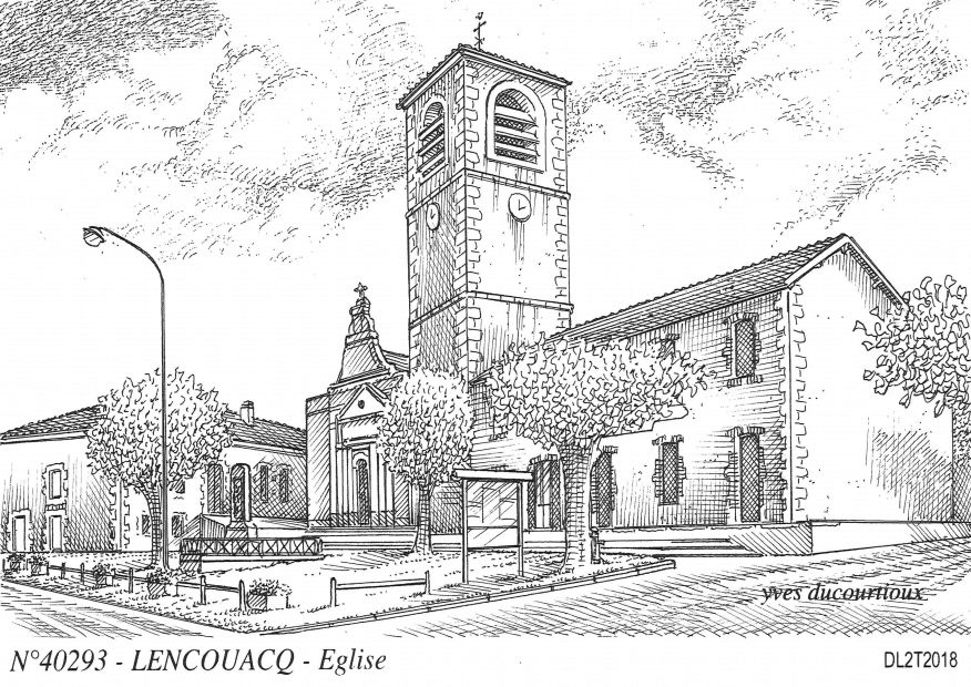 N 40293 - LENCOUACQ - église