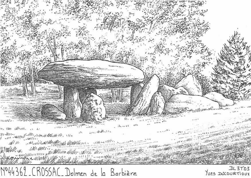 N 44362 - CROSSAC - dolmen de la barbière