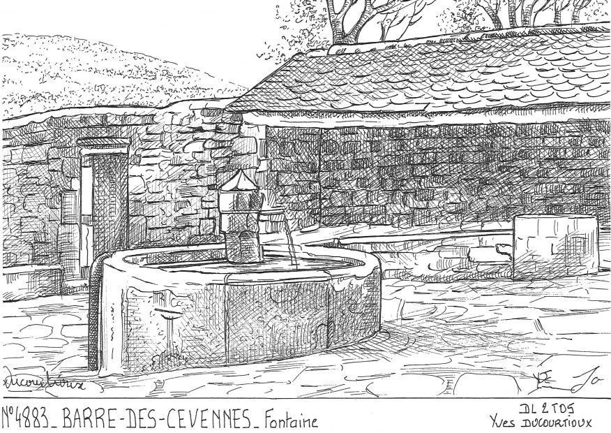 N 48083 - BARRE DES CEVENNES - fontaine
