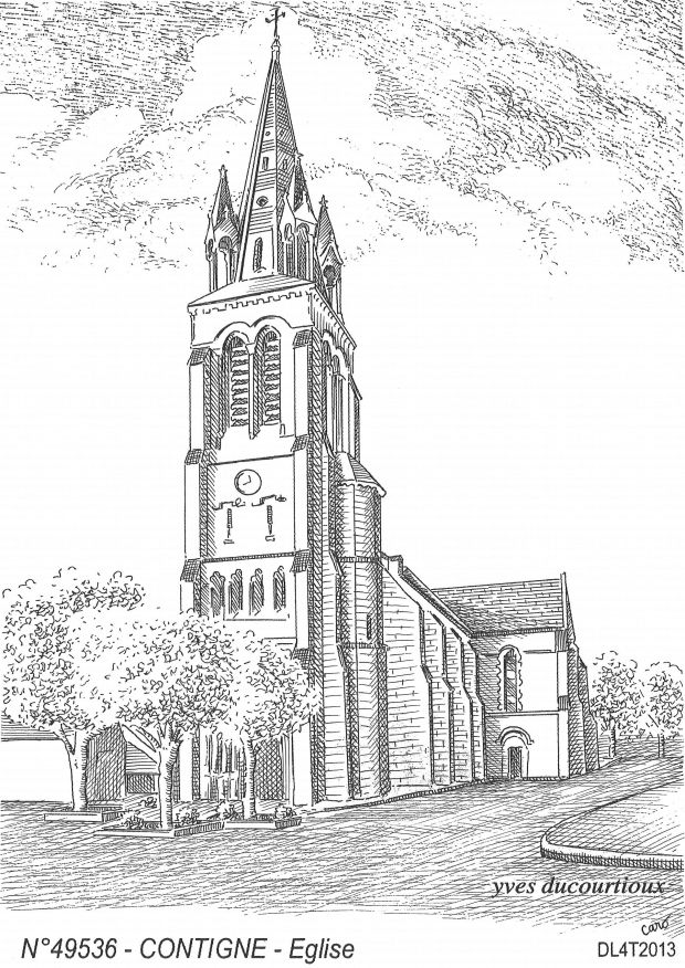 N 49536 - CONTIGNE - église