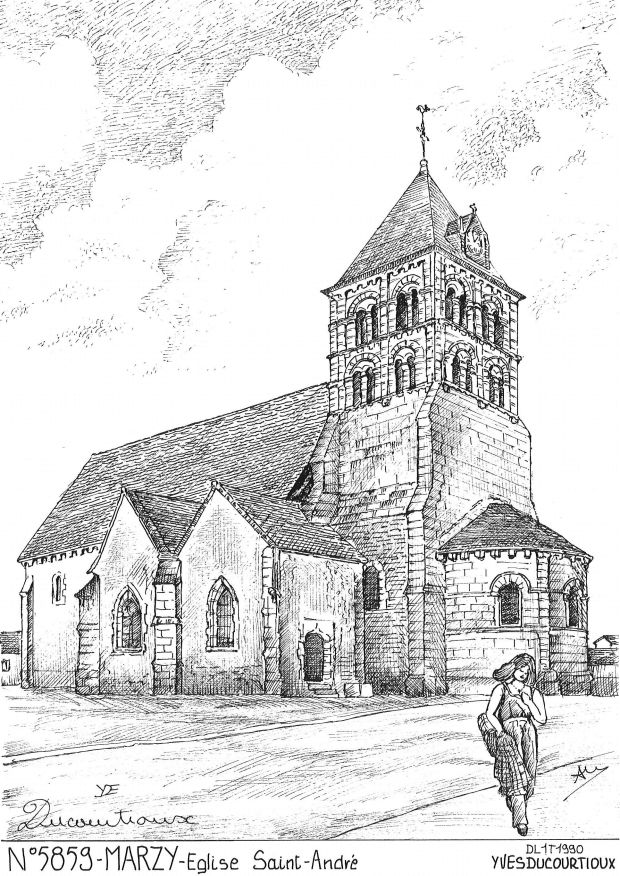 N 58059 - MARZY - église st andré