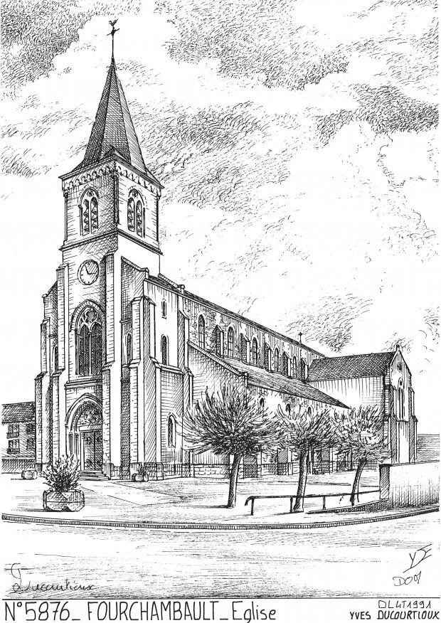 N 58076 - FOURCHAMBAULT - église