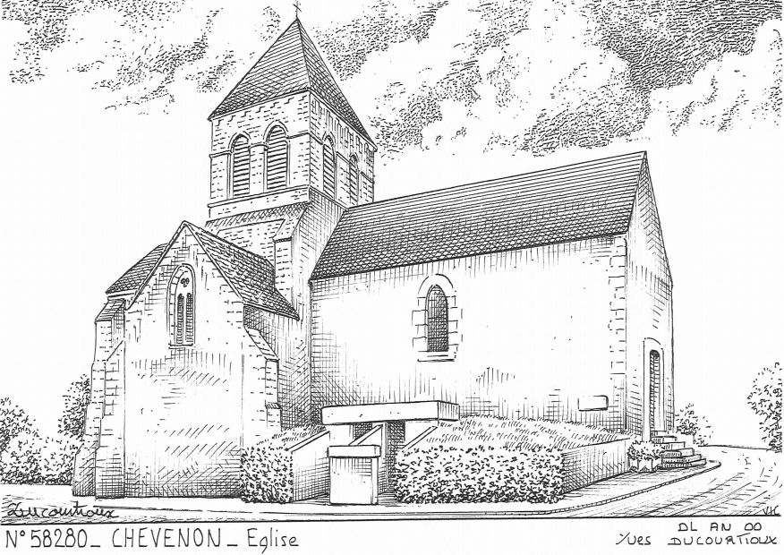 N 58280 - CHEVENON - église