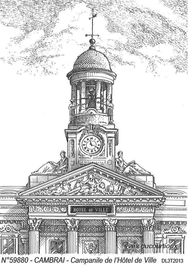 N 59880 - CAMBRAI - campanile de l htel de ville