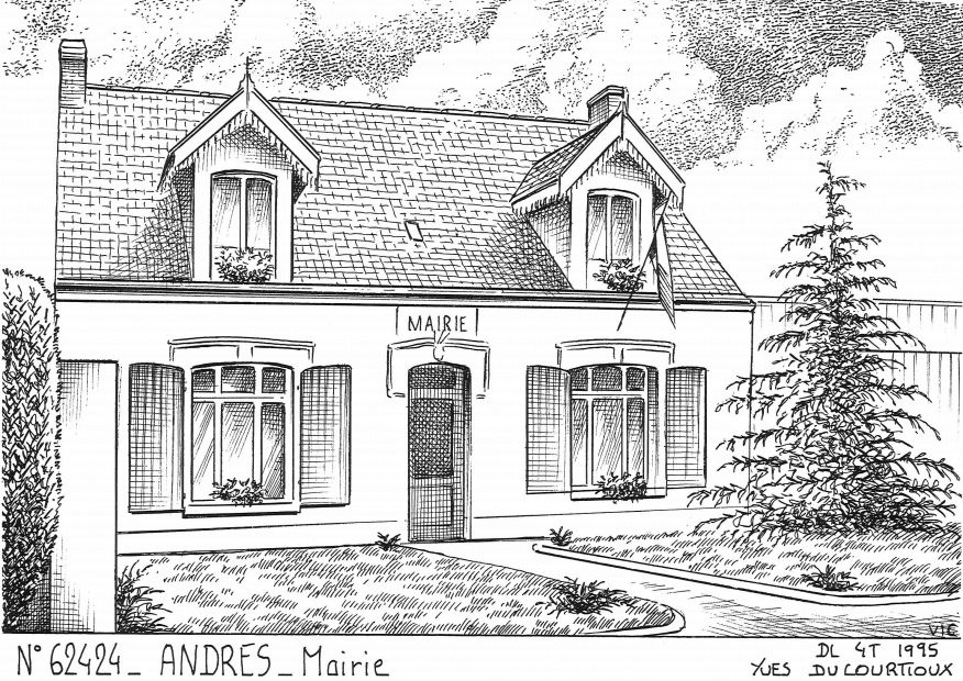 N 62424 - ANDRES - mairie