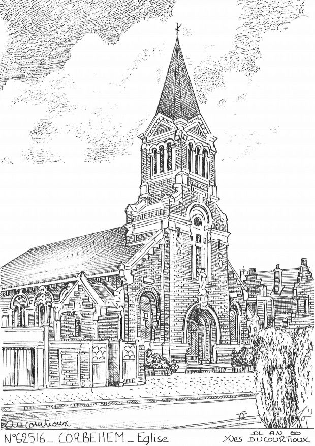 N 62516 - CORBEHEM - église