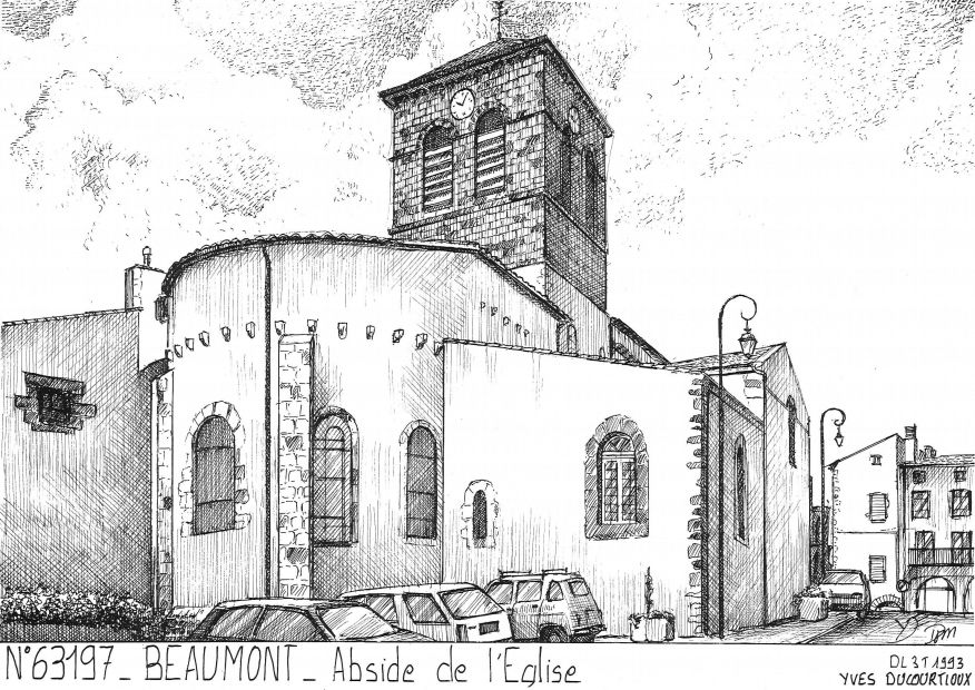N 63197 - BEAUMONT - abside de l glise