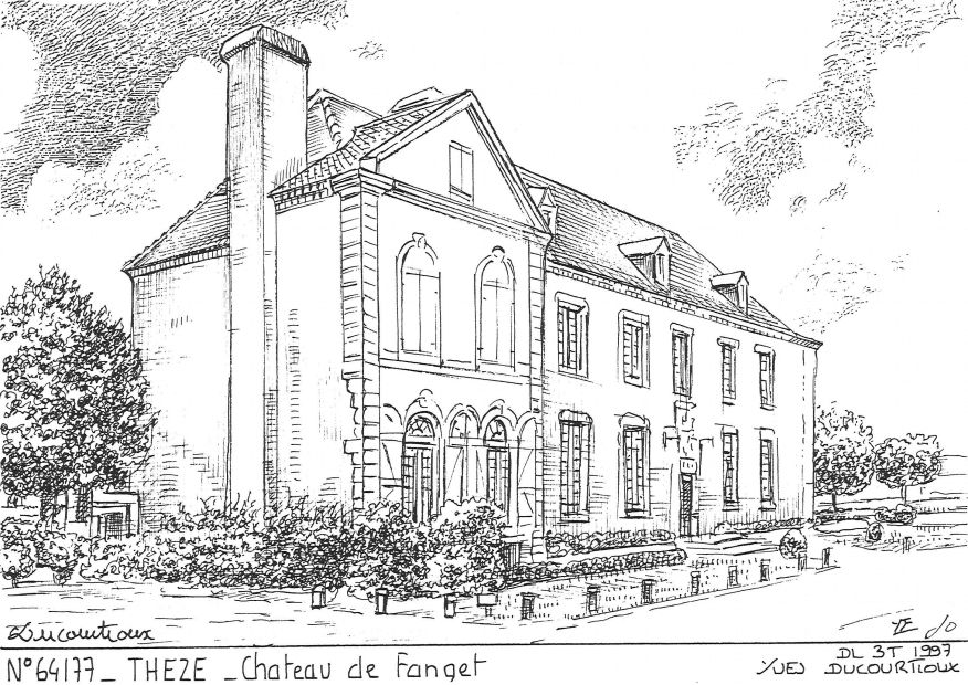N 64177 - THEZE - château de fanget (mairie)