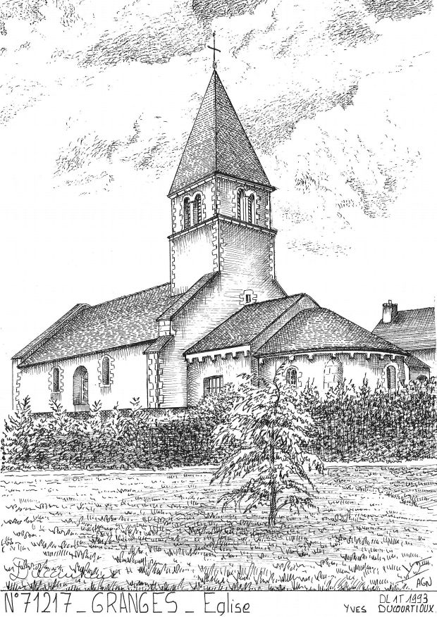 N 71217 - GRANGES - église