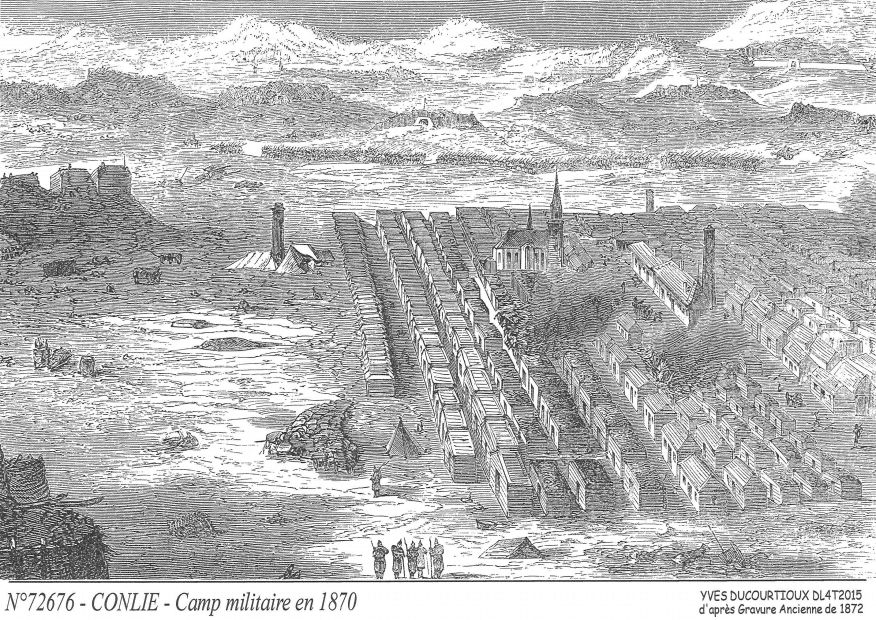 N 72676 - CONLIE - camp militaire en 1870