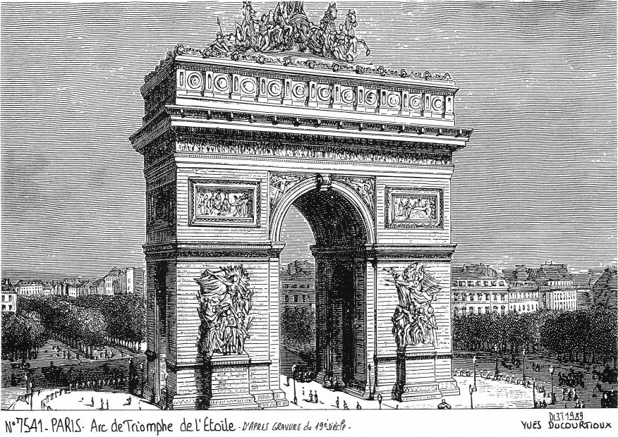 N 75041 - PARIS - arc de triomphe de l toile <span class=