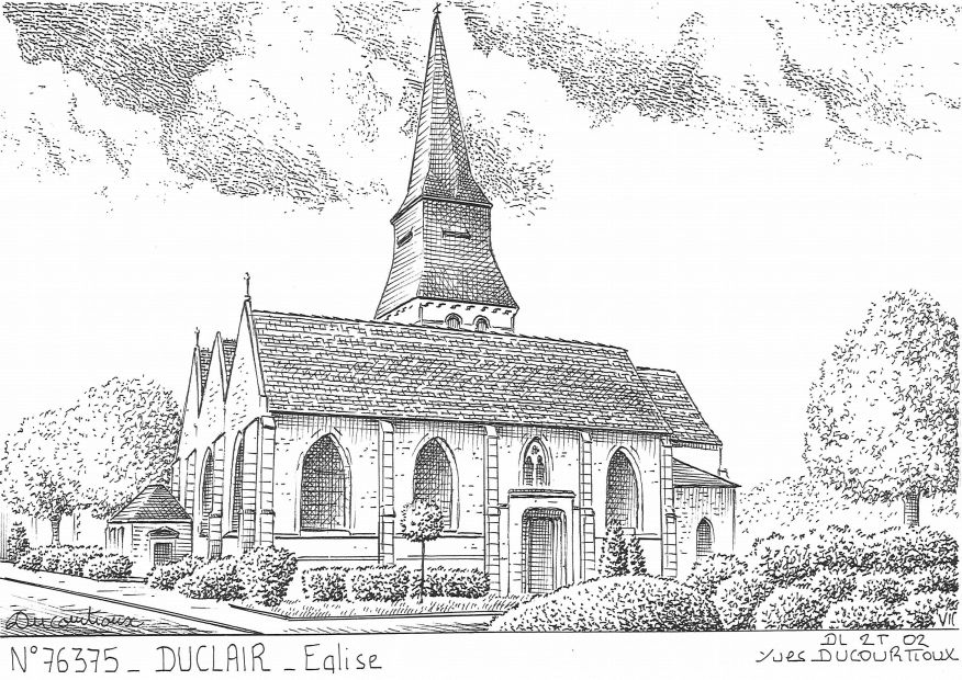 N 76375 - DUCLAIR - église