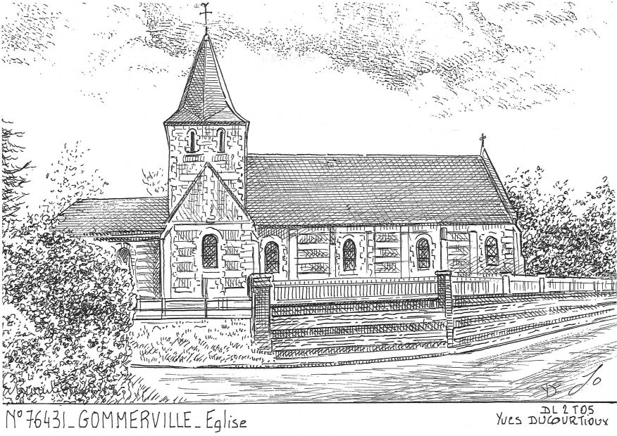 N 76431 - GOMMERVILLE - église