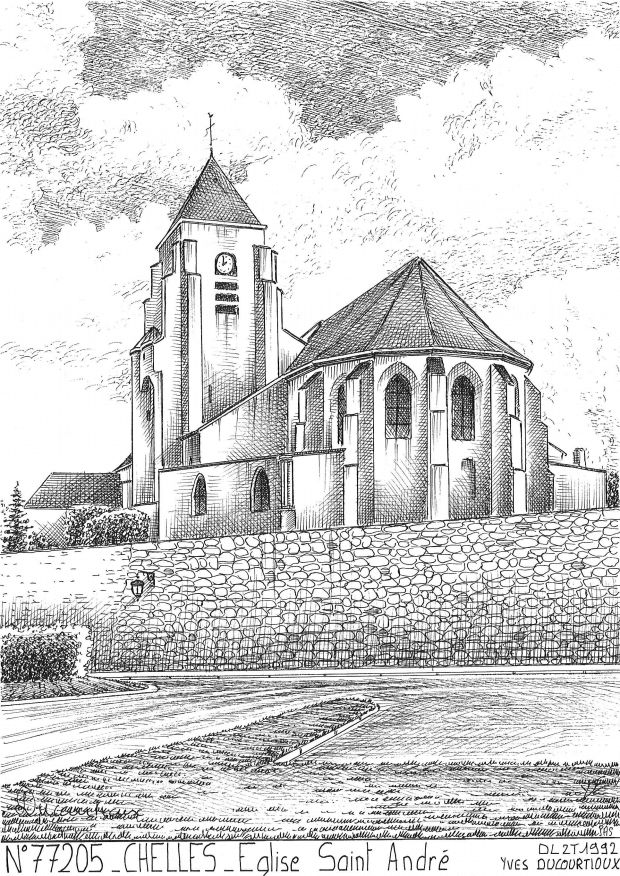 N 77205 - CHELLES - église st andré