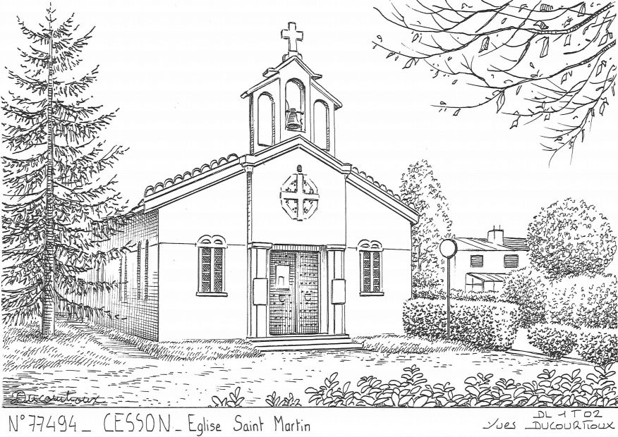 N 77494 - CESSON - église st martin