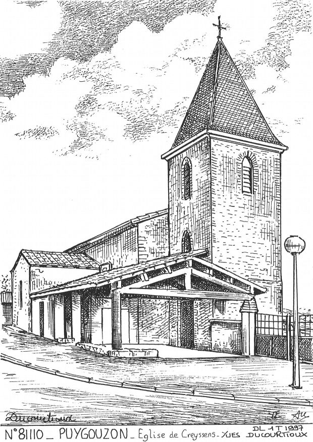 N 81110 - PUYGOUZON - église de creyssens