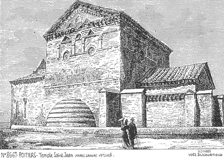N 86067 - POITIERS - temple st jean (d'aprs gravure ancienne)