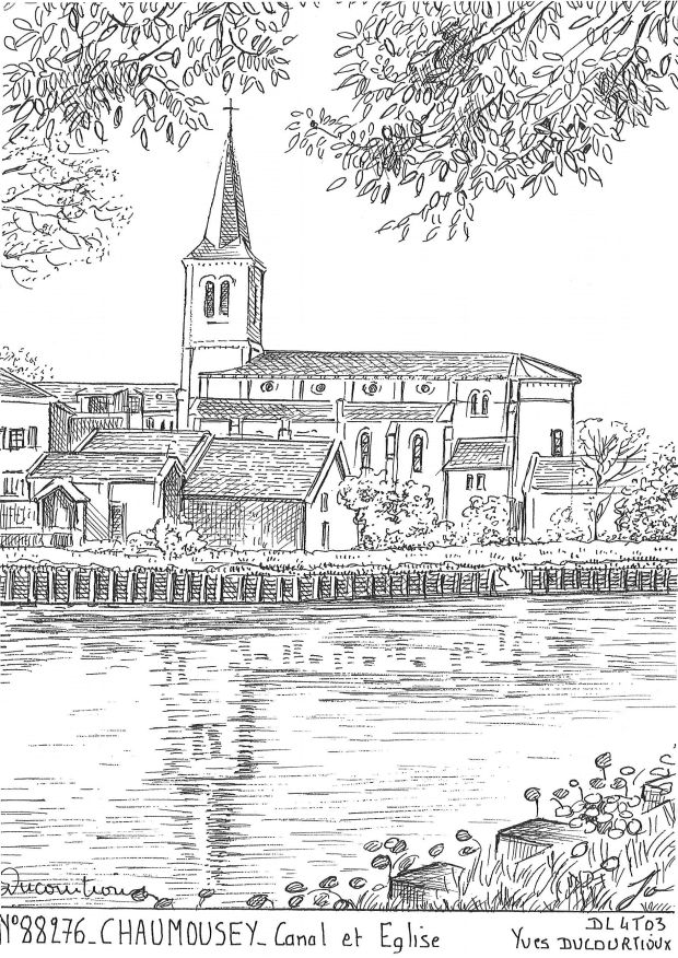 N 88276 - CHAUMOUSEY - canal et église