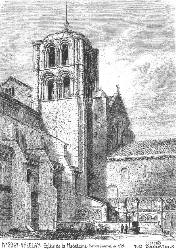 N 89061 - VEZELAY - église de la madeleine  (d'aprs gravure ancienne)