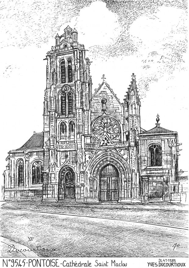N 95045 - PONTOISE - cathédrale st maclou