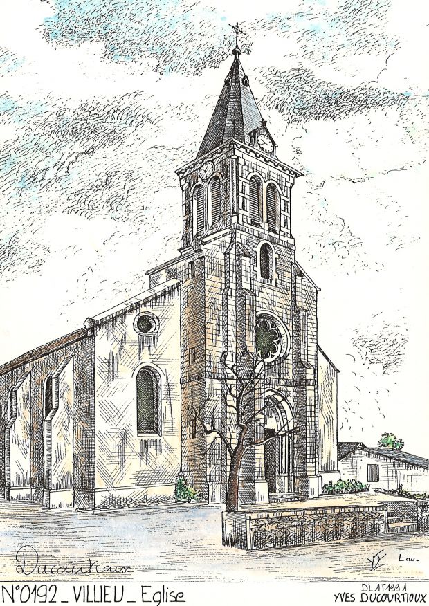 N 01092 - VILLIEU LOYES MOLLON - église de villieu