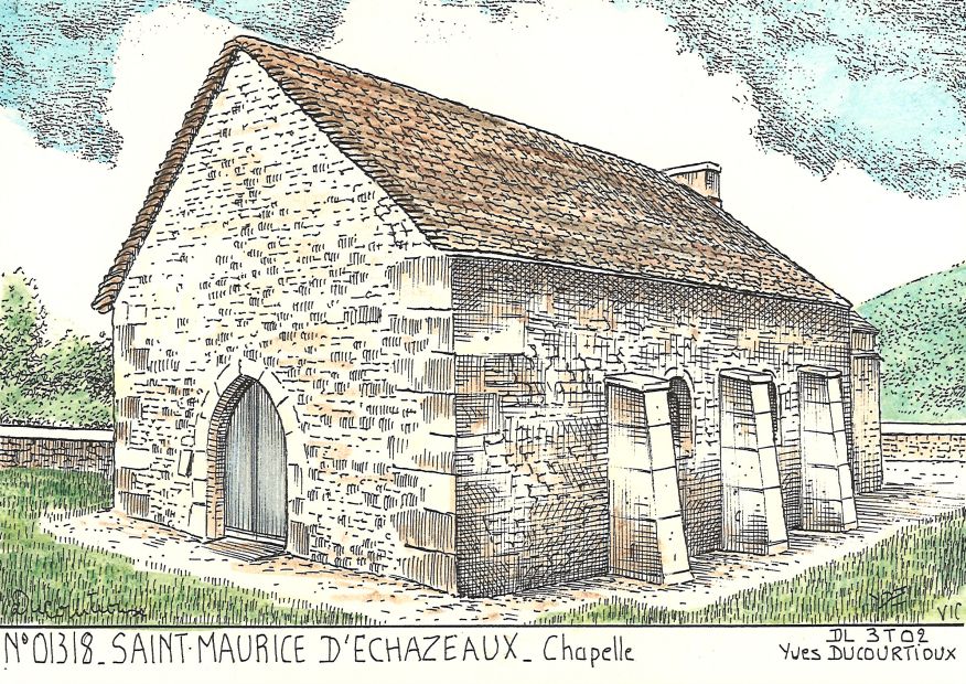 N 01318 - CORVEISSIAT - chapelle st maurice d chaz.