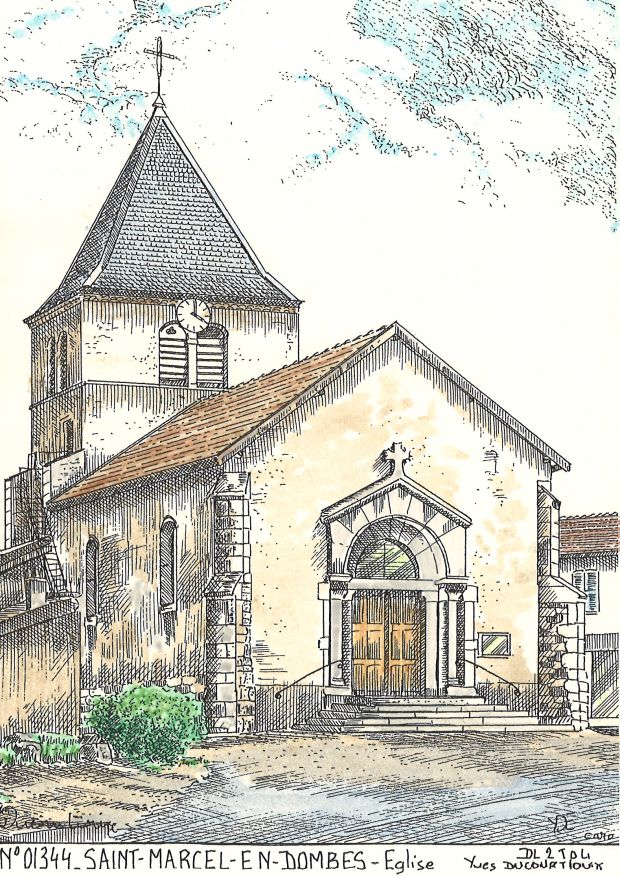 N 01344 - ST MARCEL EN DOMBES - église