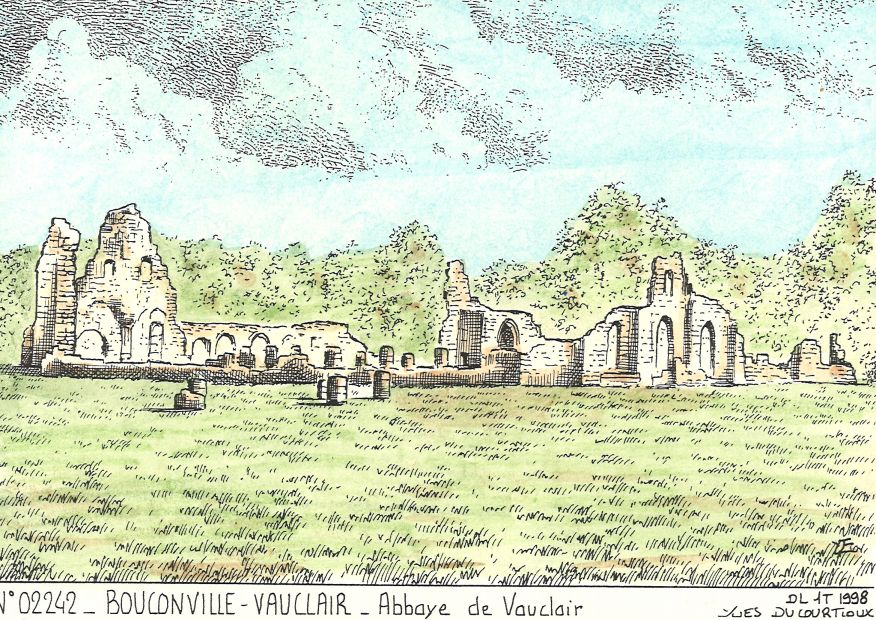 N 02242 - BOUCONVILLE VAUCLAIR - abbaye de vauclair
