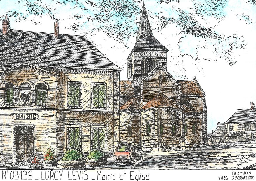 N 03139 - LURCY LEVIS - mairie et glise