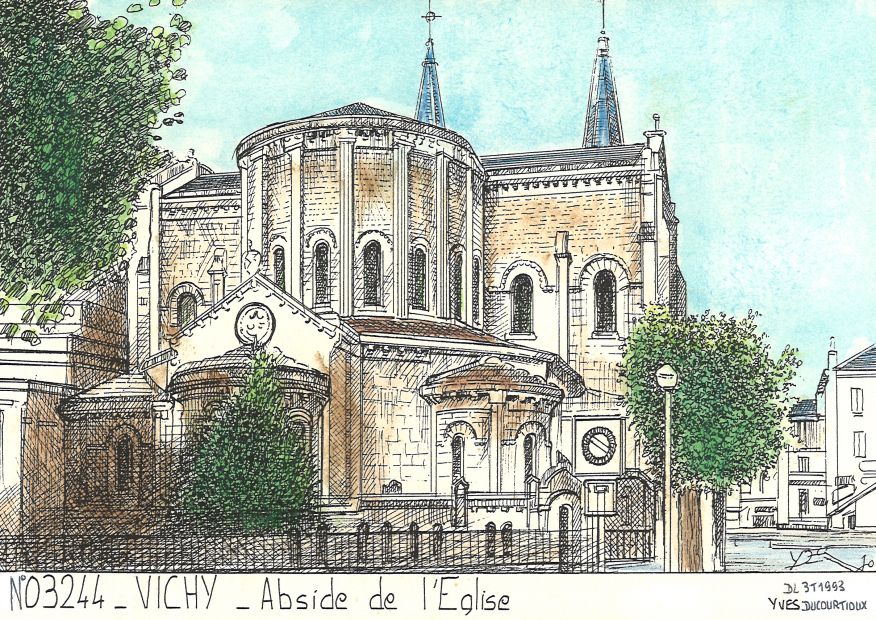 N 03244 - VICHY - abside de l glise