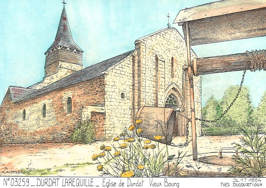 N 03259 - DURDAT LAREQUILLE - église de durdat vieux bourg