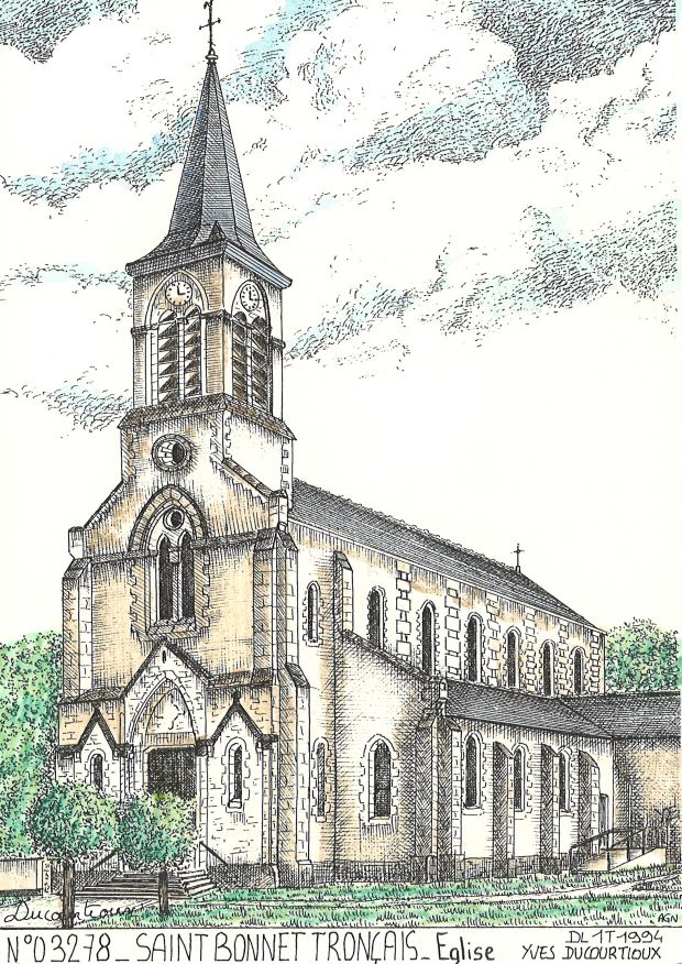 N 03278 - ST BONNET TRONCAIS - église