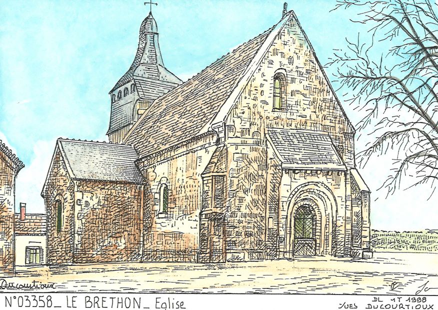 N 03358 - LE BRETHON - église