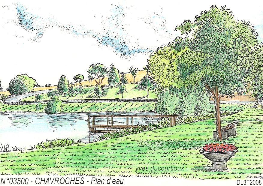 N 03500 - CHAVROCHES - plan d eau