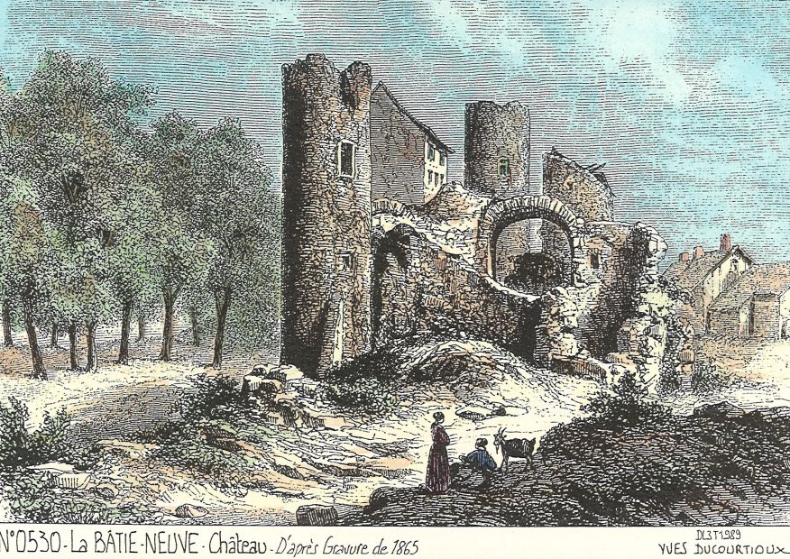 N 05030 - LA BATIE NEUVE - château (d'aprs gravure ancienne)