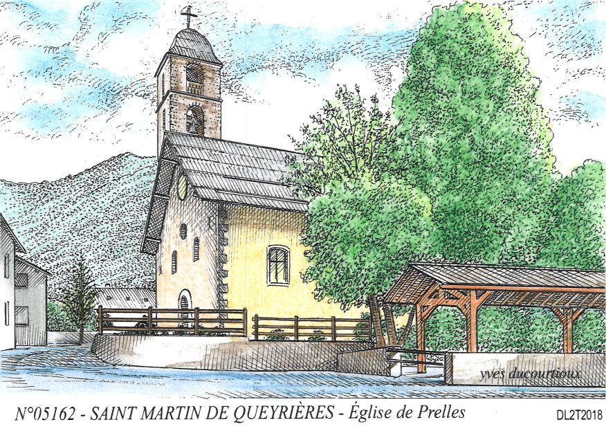 N 05162 - ST MARTIN DE QUEYRIERES - église de prelles