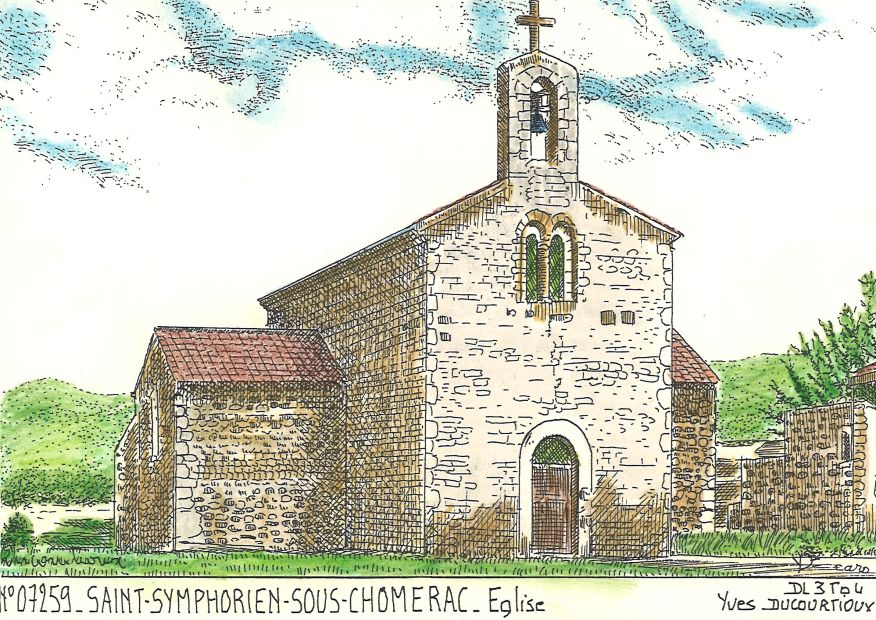 N 07259 - ST SYMPHORIEN SOUS CHOMERAC - église