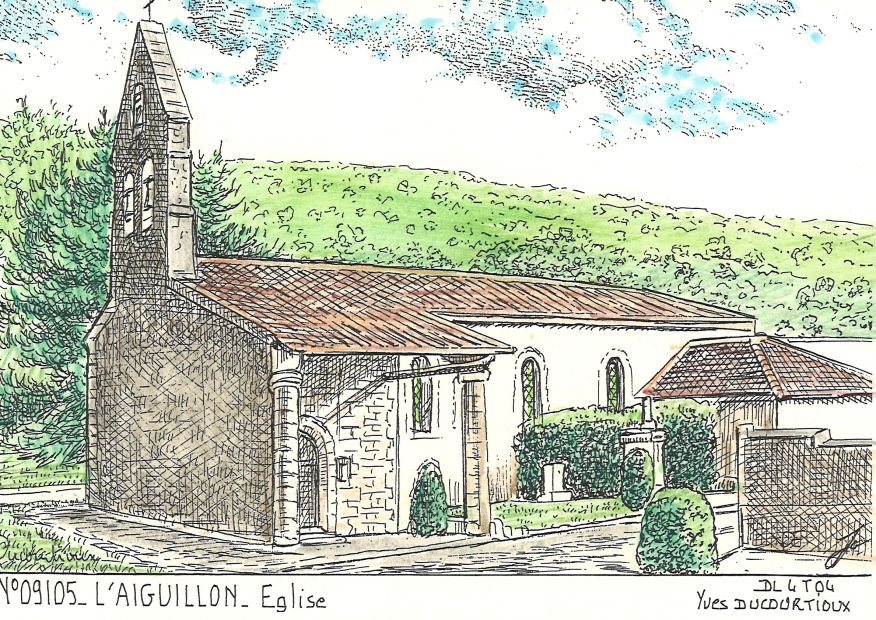 N 09105 - L AIGUILLON - église
