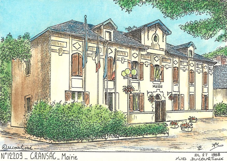 N 12209 - CRANSAC - mairie