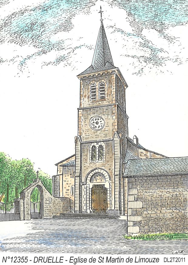 N 12355 - DRUELLE - église de st martin de limouze